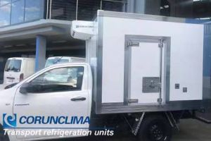 La unidad de congelador de transporte Corunclima V350F funciona bien en países tropicales