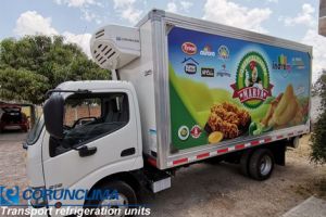 La unidad de congelador de camiones Corunclima V650F fue utilizada por los clientes para transportar productos congelados